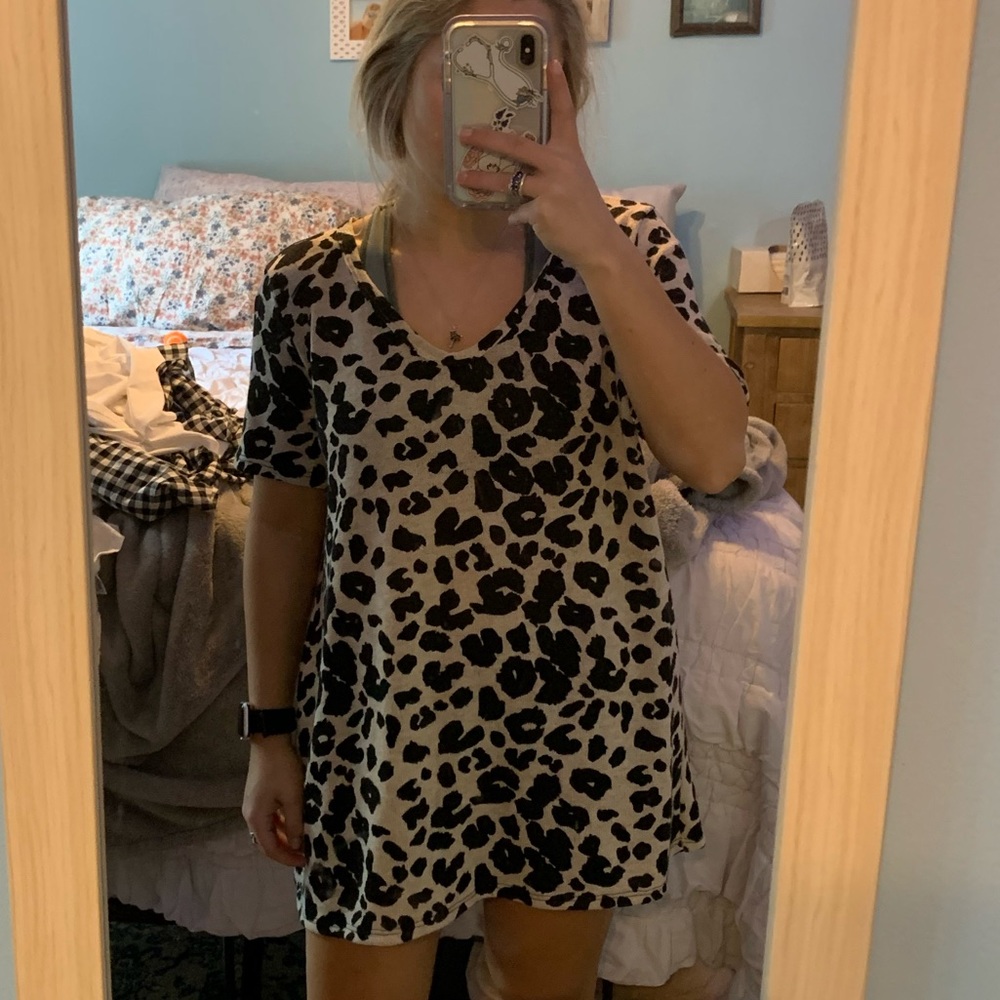 Cheetah print tunic top